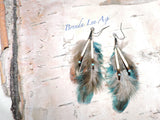 Porcupine Quills with Grouse Feathers - Natural & dyed